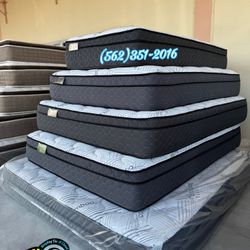 Queen Size White Bamboo Mattress And Boxspring Bed Set New Cama Bonita 