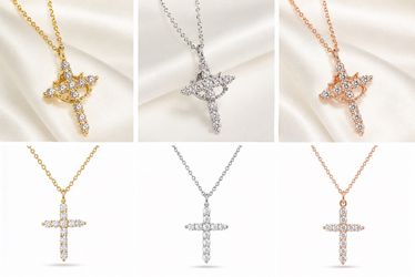 Sparkly Cross Necklaces | Gold, Silver & Rose Gold |