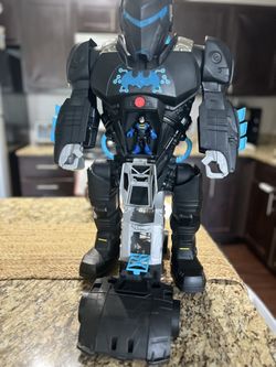 Fisher-Price Imaginext DC Super Friends Batman Toy Bat-Tech Batbot Playset 2-Ft-Tall Robot with Lights & Sounds for Pretend Play Kids Ages 3+ Years​ A