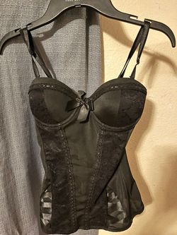 Black Lace Corset Bustier Top