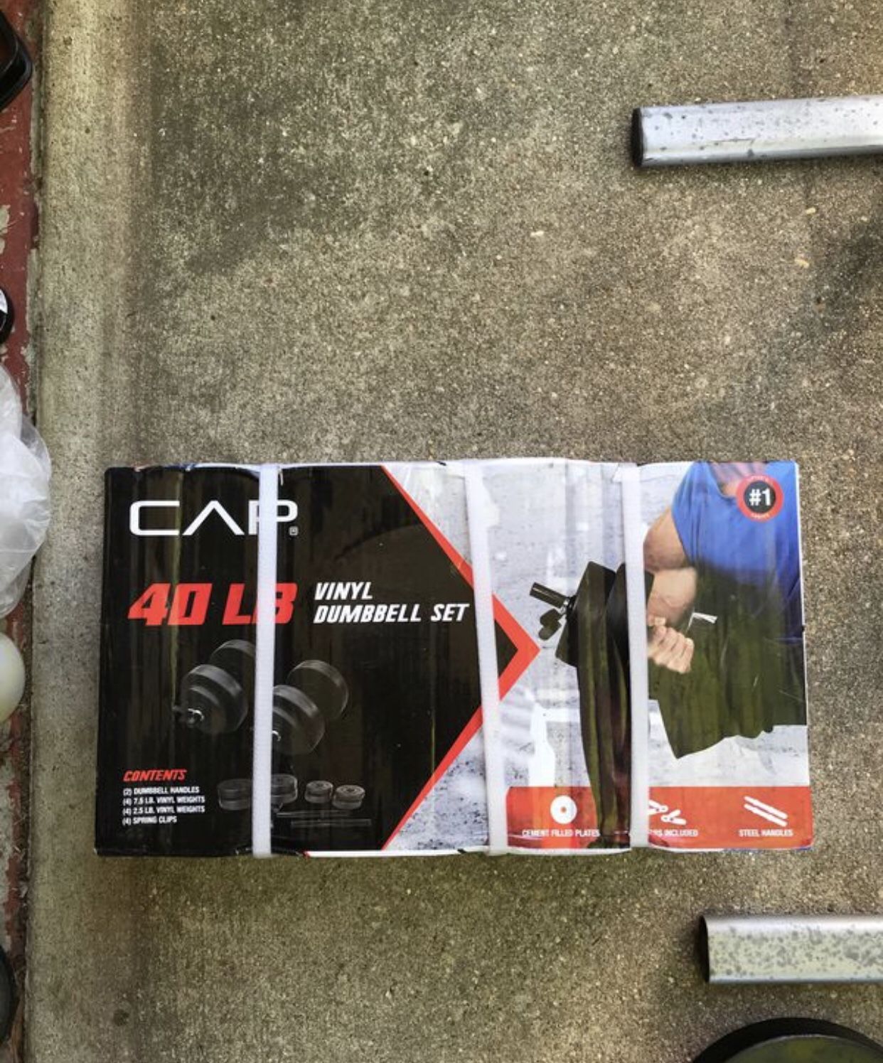 40lb vinyl dumbbell set. BRAND NEW