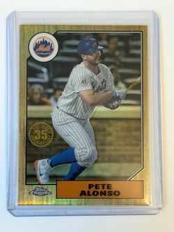 2022  Topps Chrome Pete Alonso 1987 35th Anniversary  NY Mets #87BC-10