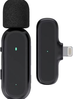 Professional Wireless Lavaliere Lapel Microphone for iPhone, iPad. Recording Mic for Video Recording, TikTok Live Steam, Vloggers, Youtubers, Clip-on 