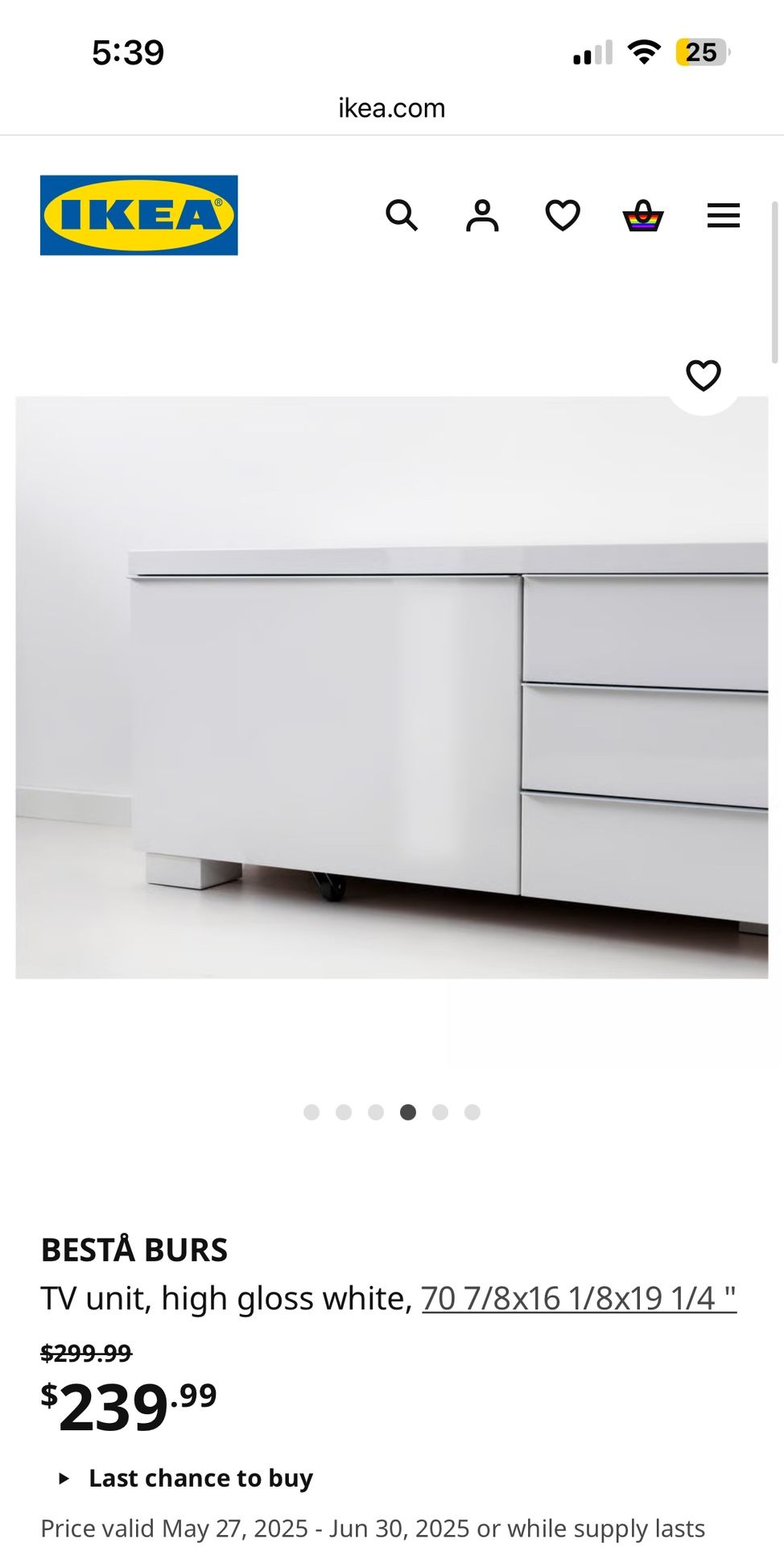 Ikea Besta Burs TV cabinet