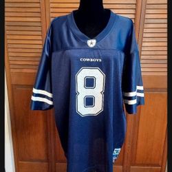 Troy Aikmen #8 Size (2XL) 2X-Large Blue Dallas Cowboys Jersey 