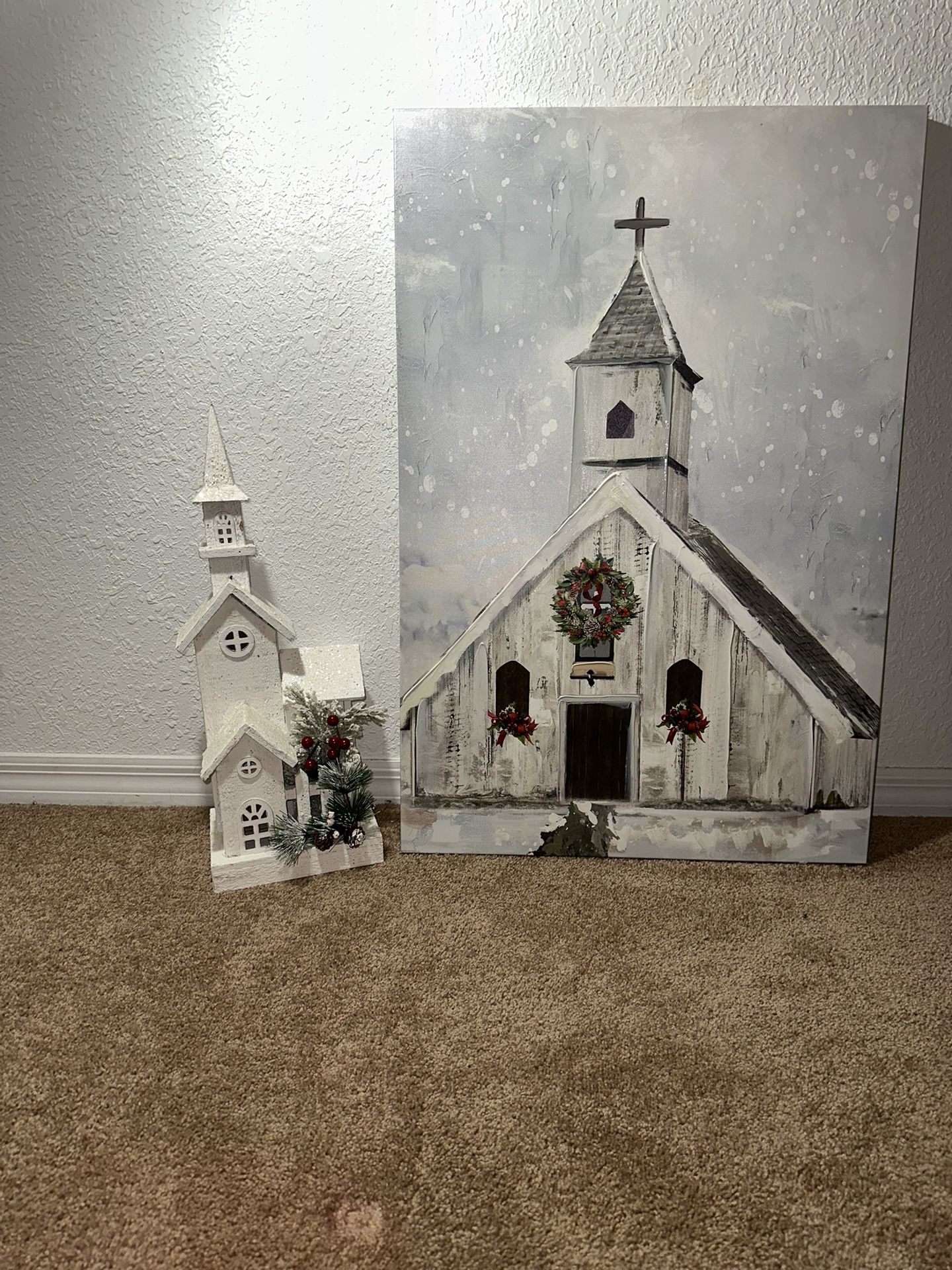 Winter Church Canvas And Winter Church House