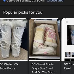 Womens DC chalet snow boots size Large