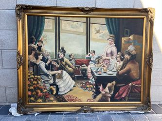 Five O’clock Tea - canvas oil paint