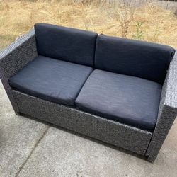 Loveseat Patio Sofa Seating - Outdoor Wicker - Summer 