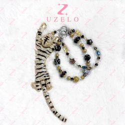 [Uzelo]Tiger – Handmade Beaded Chain - Perfect Gift & Collectible - Gift for her/him