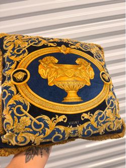 Versace Velvet Medusa Baroque Decorative Pillow