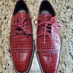 Stacy Adams "Raimondo" Red Alligator Print 