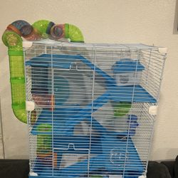 Blue Hamster Cage