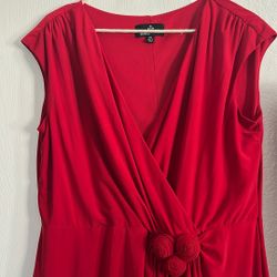 RED FORMAL DRESS WORK ATTIRE