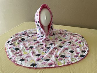 TODDLER -CHILD • ASIAN FANS PONCHO • REVERSIBLE 