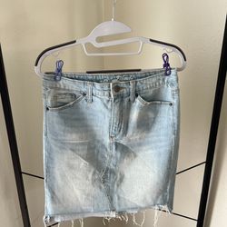 Light Washed Jean Skirt