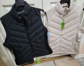 2 NWT L Black & Purple Free Country Women's Vests light weight