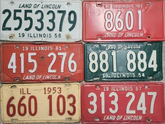 Vintage license Plates