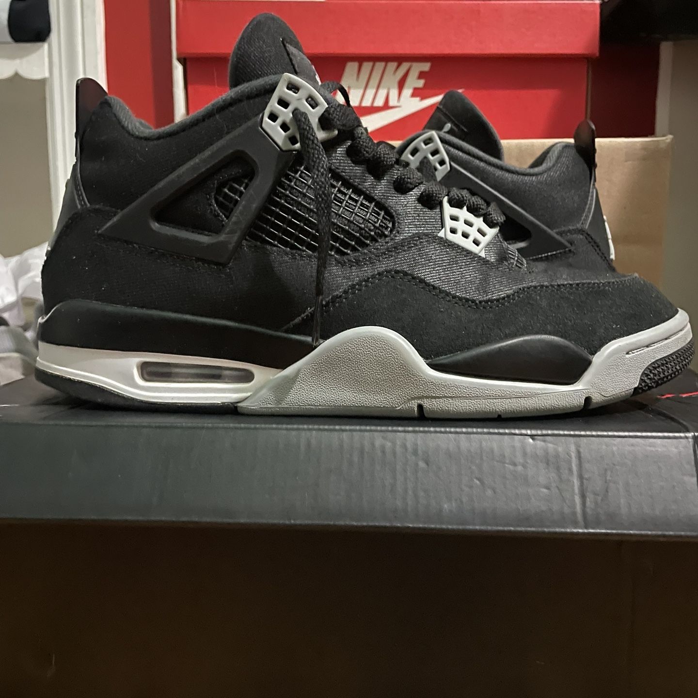 Jordan 4 Black Canvas 