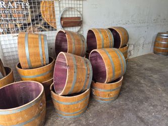 Half Wine Barrel Planters