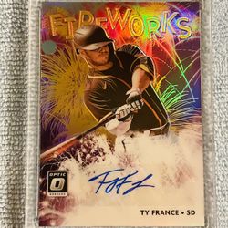 Ty France 2020 Panini Donruss Optic Gold Fireworks Signatures Rookie Autograph /10!