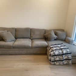 Gray Sectional 11ft Couch 