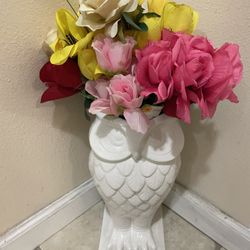 Ceramic Organizer for Kitchen Decor, Paint Brush, Flower Vase, Cooking Tool Utensils Caddy for Countertop