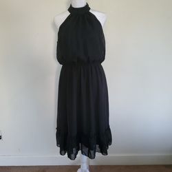Women's Black Halter Dress