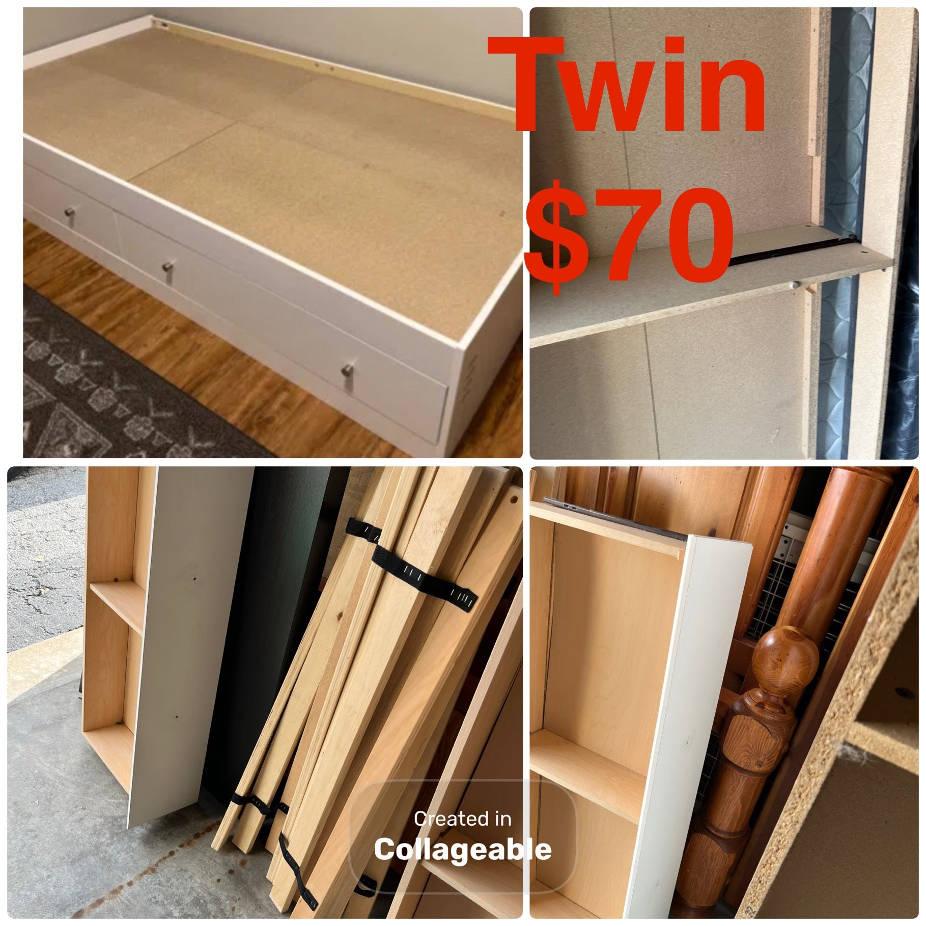 Twin Bed With 2 Drawers