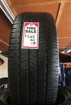 265/60/18 GOODYEAR WRANGLER SRA $200.00