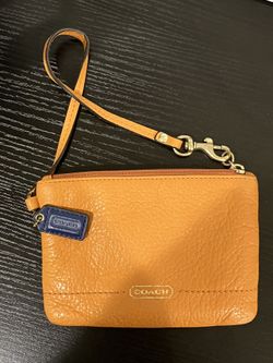 Leather Coach Wristlet