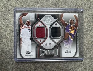 LeBron/ Karl Malone jersey card