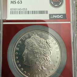 1884 CC Morgan Silver Dollar MS63