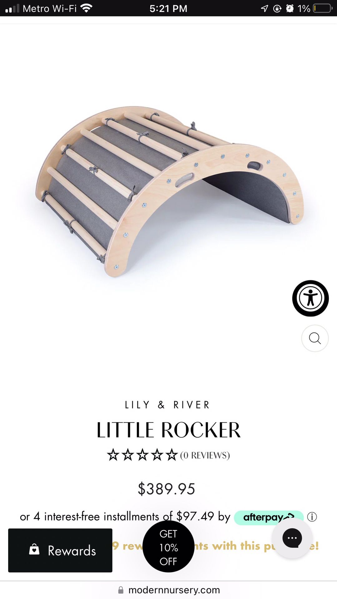 Lily & River Childrens Floor Seat/Rocker And Gym - Natural Wood