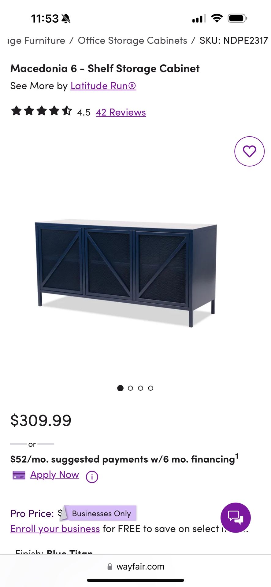 Macedonia 6 - Shelf Storage Cabinet