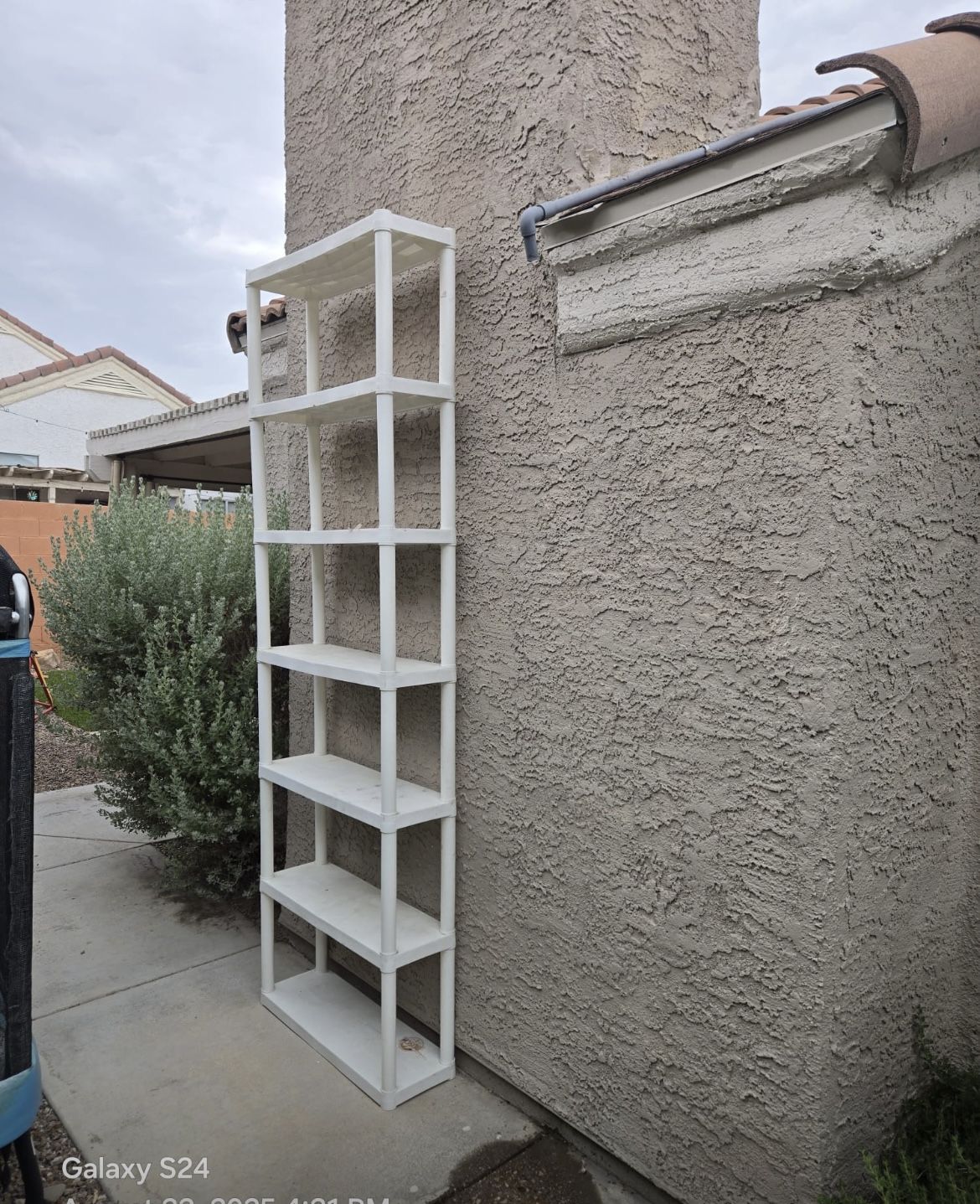 White Storage Shelves, Plastic 