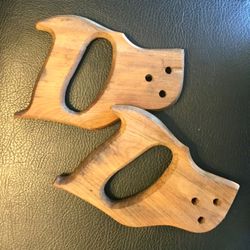 2 Vintage Wooden Saw Handles