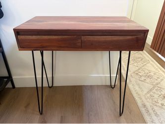 Mid century modern Acacia wood desk