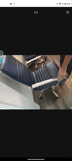 Mid Back PU Leather Office Chair Executive Desk Task Computer Chair 2 chairs