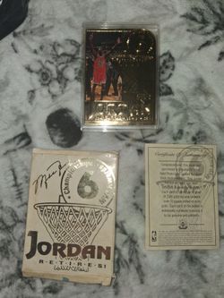 22k Gold Michael Jordan Retirement Card