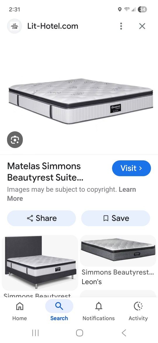 Simmons Queen Size Mattress  New