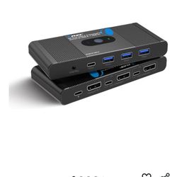 OREI 2x1 8K DisplayPort & USB-C KVM Switch