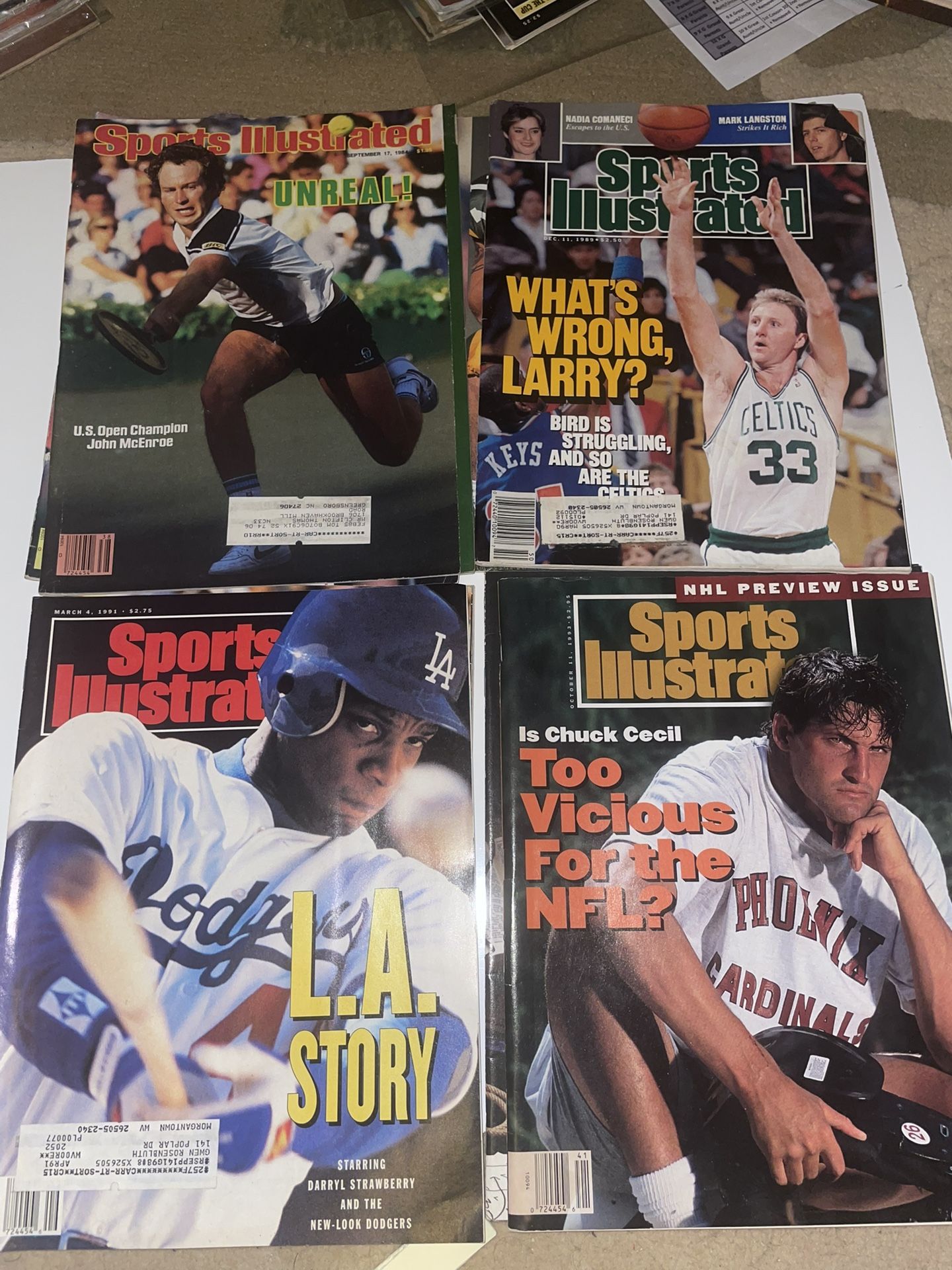 10 Ct Mixed Lot Sports Illustrated 1980’s And 1990’s