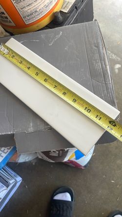 White Ceramic Tile 12”x4 “