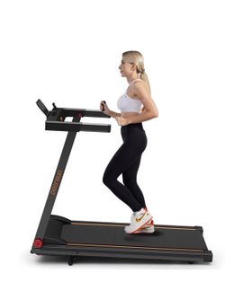 DeerRun A1 Folding Smart Treadmill with 6% Incline - Support Bluetooth & Remote Wireless Control × 1 Black / None / + Tabletop