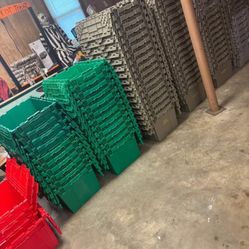 🚨Large Stock🚨 Adjustable-Lid, Nestable Totes (Multi-Color & Sizes Available)