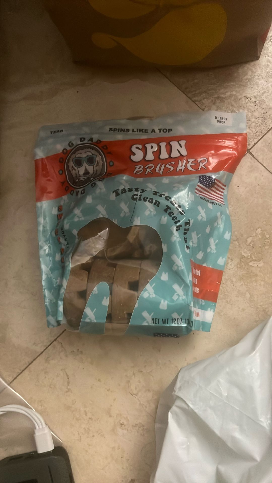 Spin Brusher Treats Clean Teeth