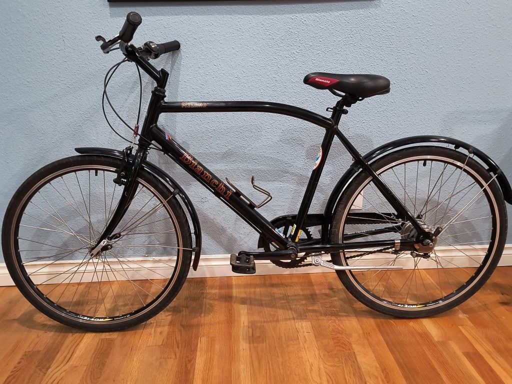 Bianca Milano Mens Mountain Bike Aluminum 7005 Frame with Shimano Nexus Hub 7 speed CAFE RACER 26" Wheels