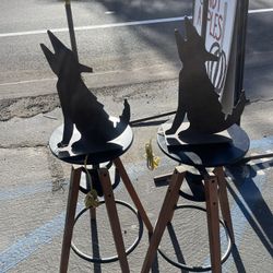 Lamp S 45 Set And Vintage Stools 80