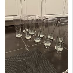 10 Pilsner Beer Glasses 